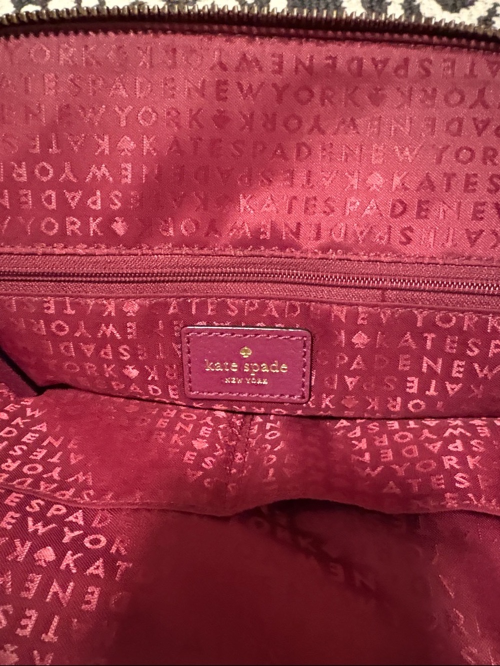 kate spade Pebbled Dome Satchel in Burgundy - Picture 4 of 4